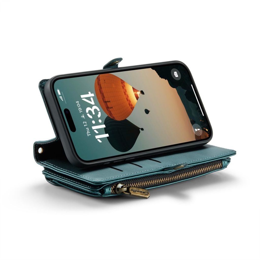 CASEME iPhone 16 Plus Cover with 10 Card Slots - Green