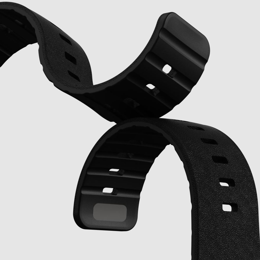 Apple Watch 42/41/40/38mm Klockarmband i texturerat silikon - Svart