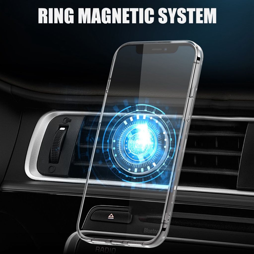 R-JUST ZC03 magnetisk telefonhållare med luftventilklämma – Svart