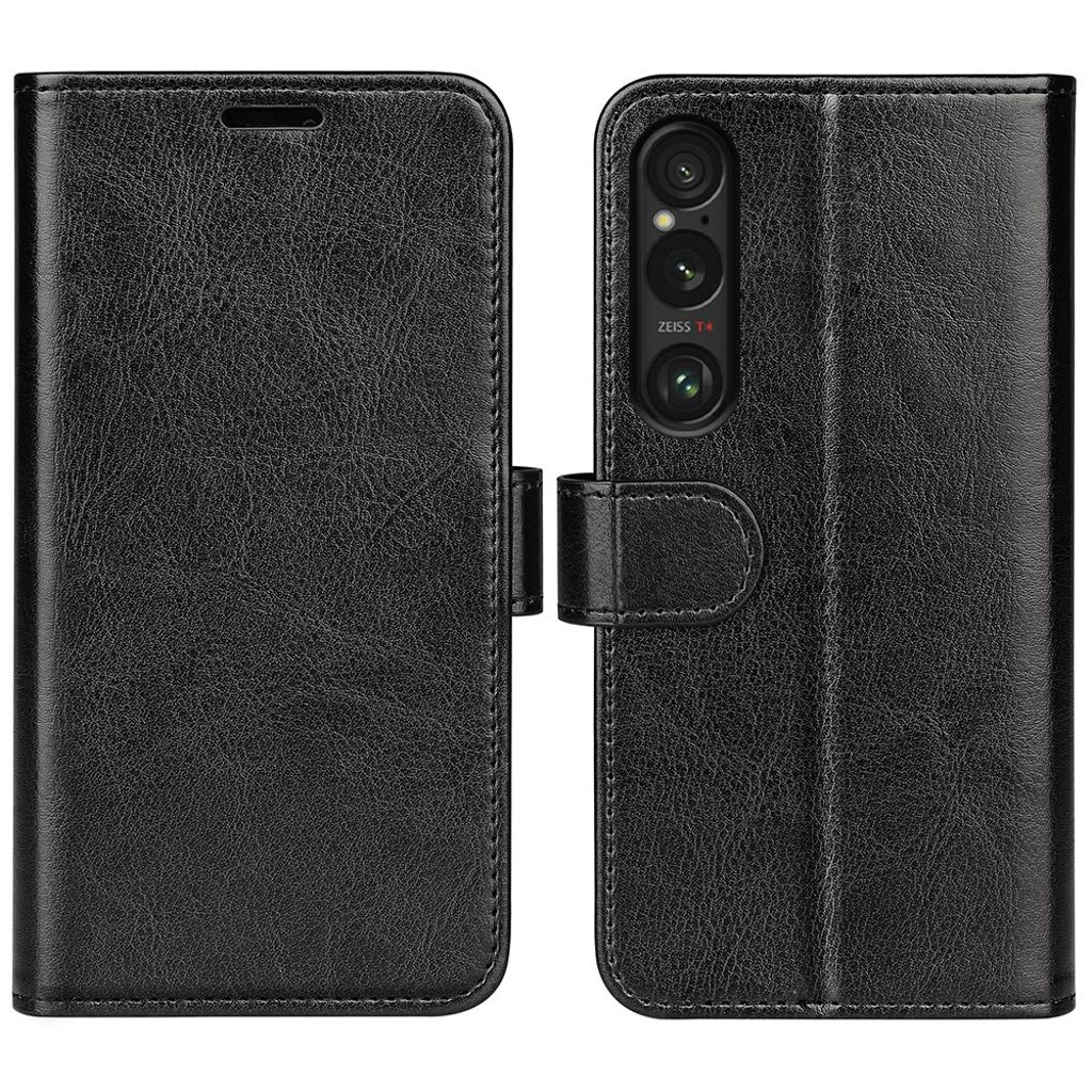 Sony Xperia 1 VII plånboksfodral med stativ – Svart