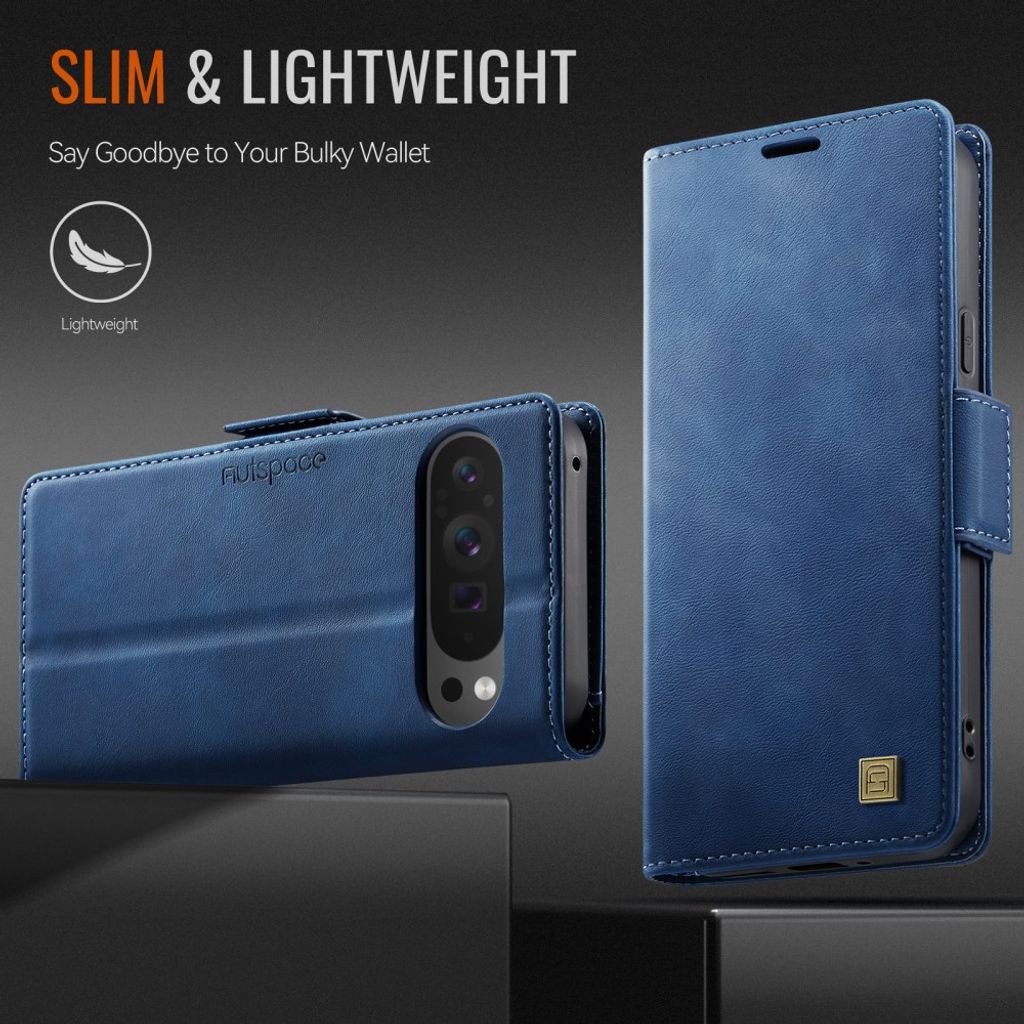 AUTSPACEA11 Google Pixel 11 Pro XL LommebokCover RFID blokkering - Blå