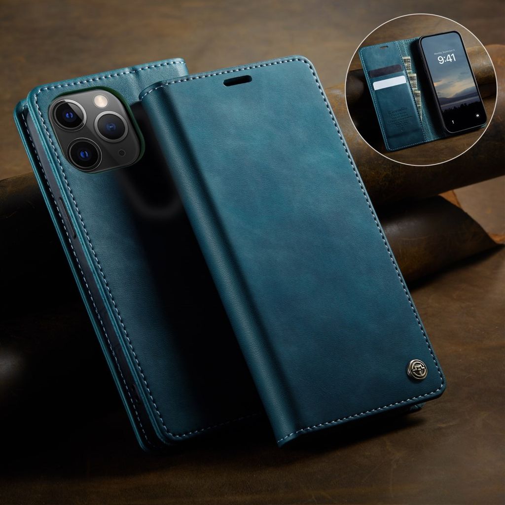 CASEME iPhone 11 Pro Max Plånboksfodral RFID-blockerande – Grön