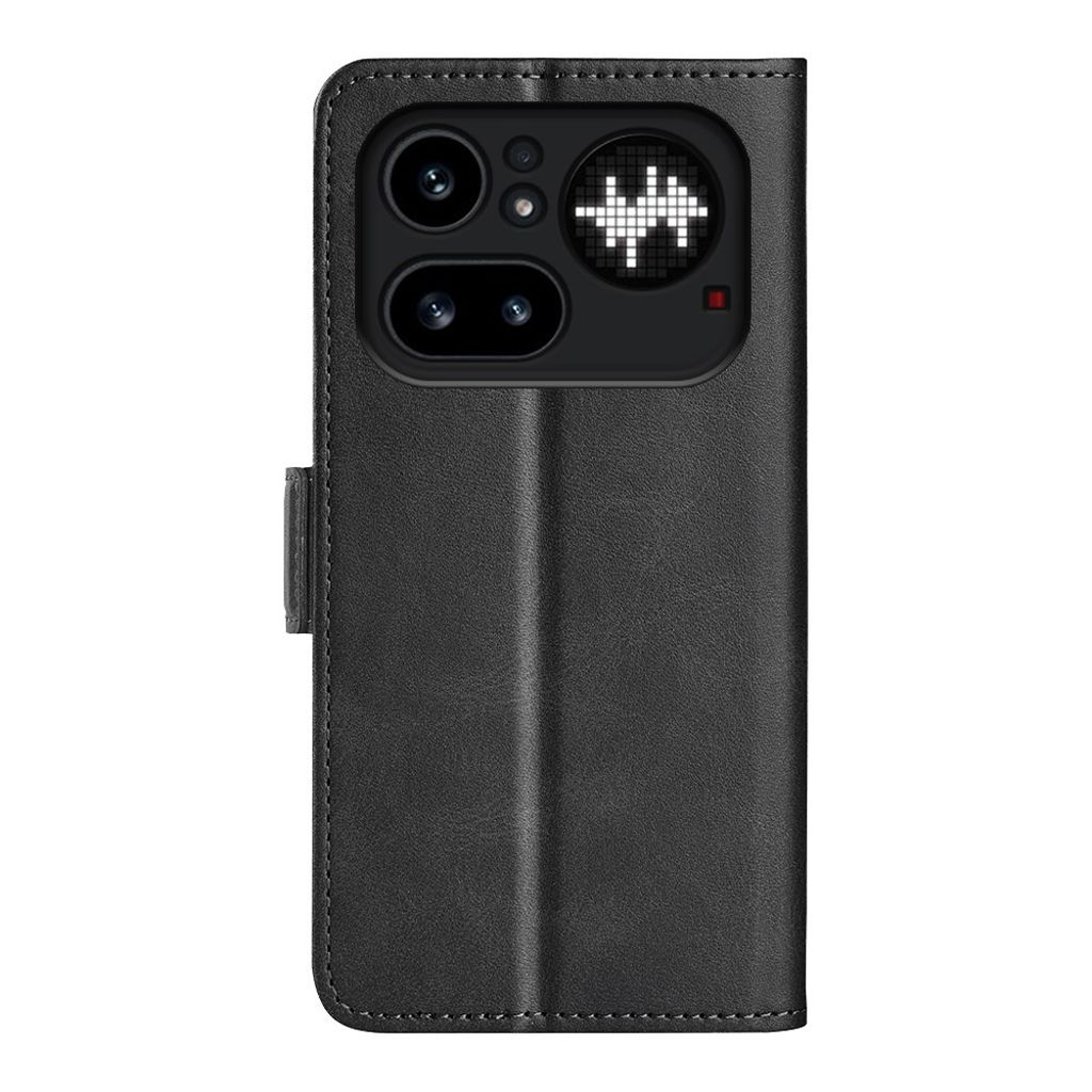 Nothing Phone (4a) Pro Lommeboketui PU-lær Med Kortlommer – Svart