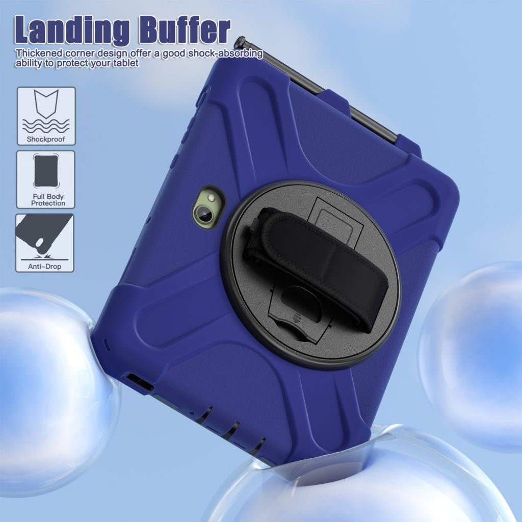 Samsung Galaxy Tab Active Pro Kuori Jalustalla – Tummansininen