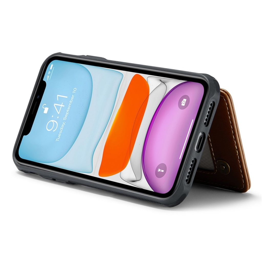 CASEME iPhone 11 Kuori 5 Korttipaikka - Ruskea