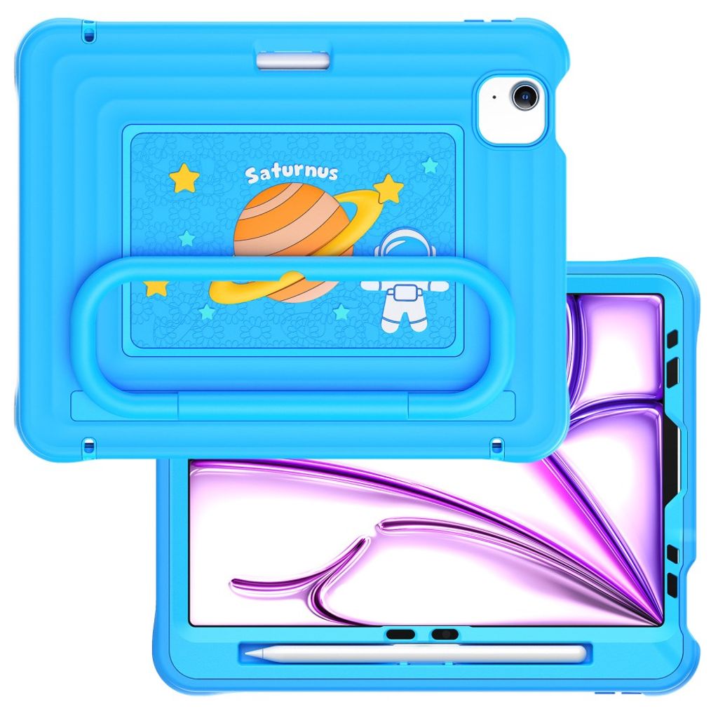 Lasten kuori jalustalla iPad Airille/Prolle 11" - vaaleansininen