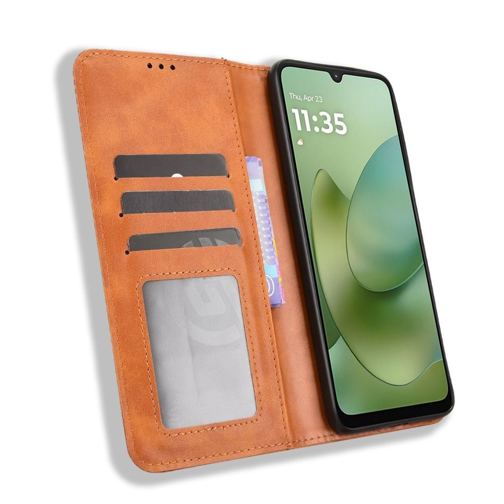 Motorola Moto G06 Power 4G / G06 4G Wallet Cover with Stand – Brown