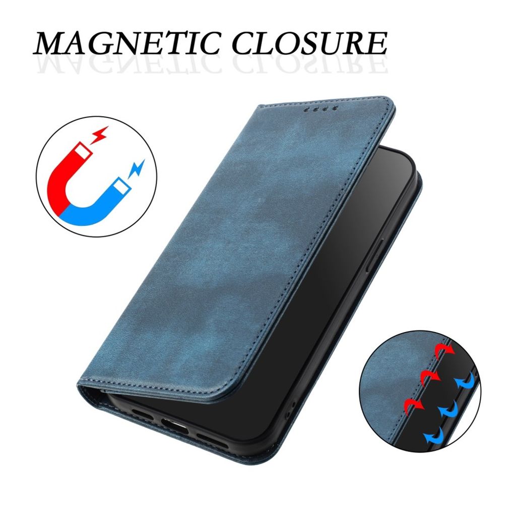 iPhone 18 Pro/17 Pro Lommeboketui PU-skinn RFID-blokkering - Blå