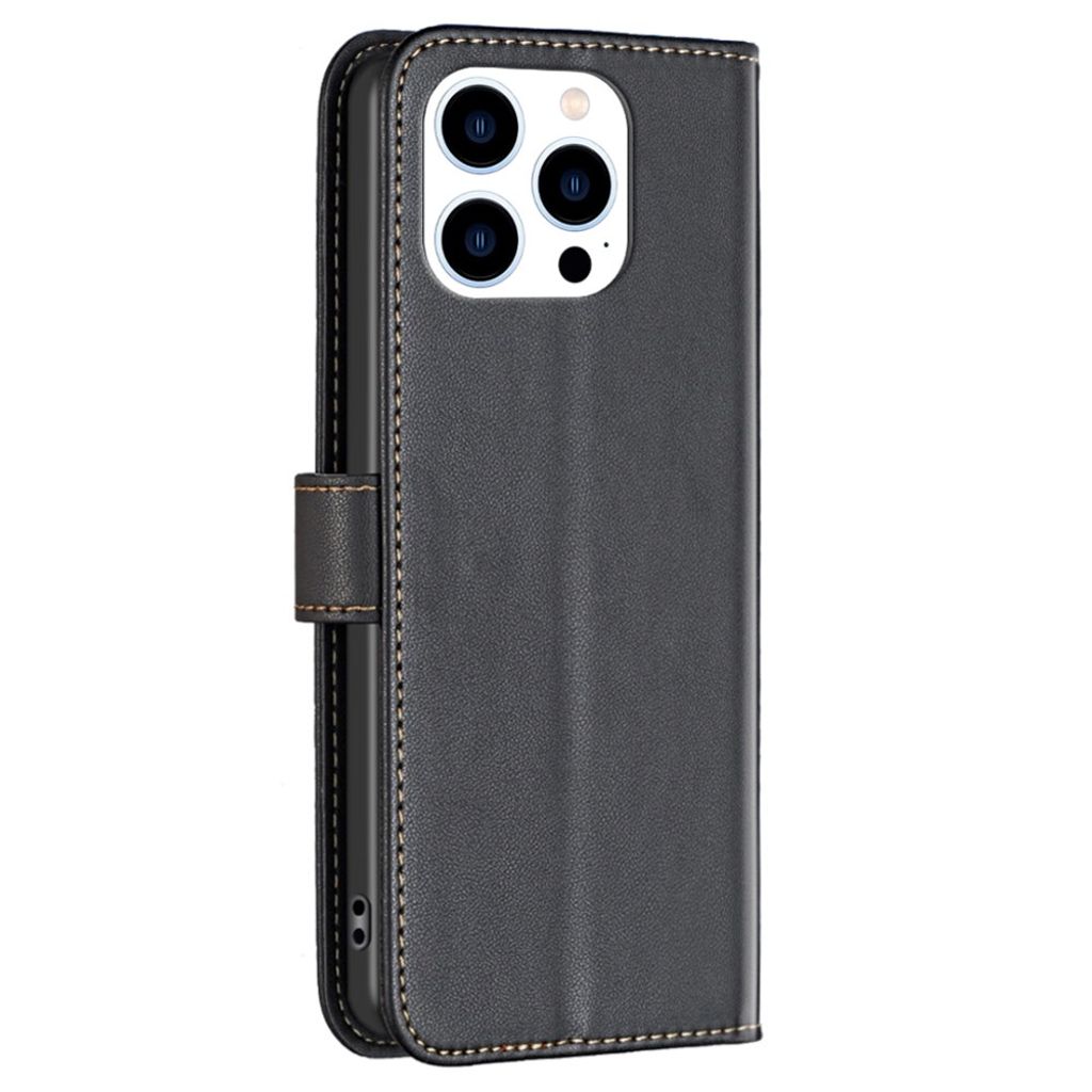 BINFEN COLOR iPhone 14 Pro Wallet Cover Stand Card Holder - Black