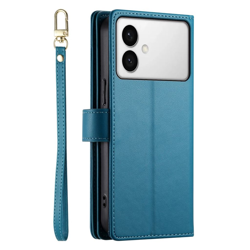 Samsung Galaxy S26 Edge Plånboksfodral med Avtagbara Remmar – Blå