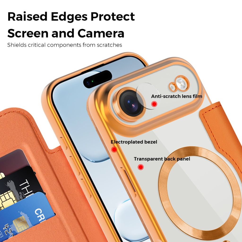 iPhone Air MagSafe RFID-Blokerende Pungetui - Orange