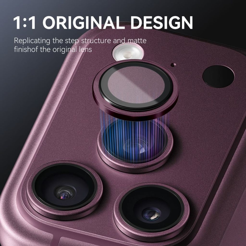 NORTHJO iPhone 18 Pro/18 Pro Max Kamera Linssinsuoja Karkaistu Lasi - Violetti