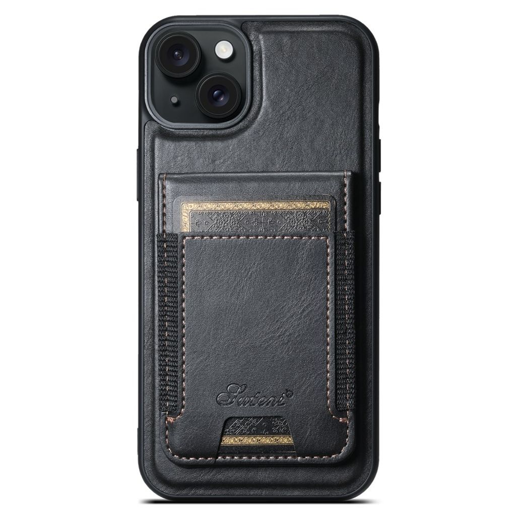 SUTENI iPhone 13 MagSafe-lompakkokuori korttipaikoilla - Musta