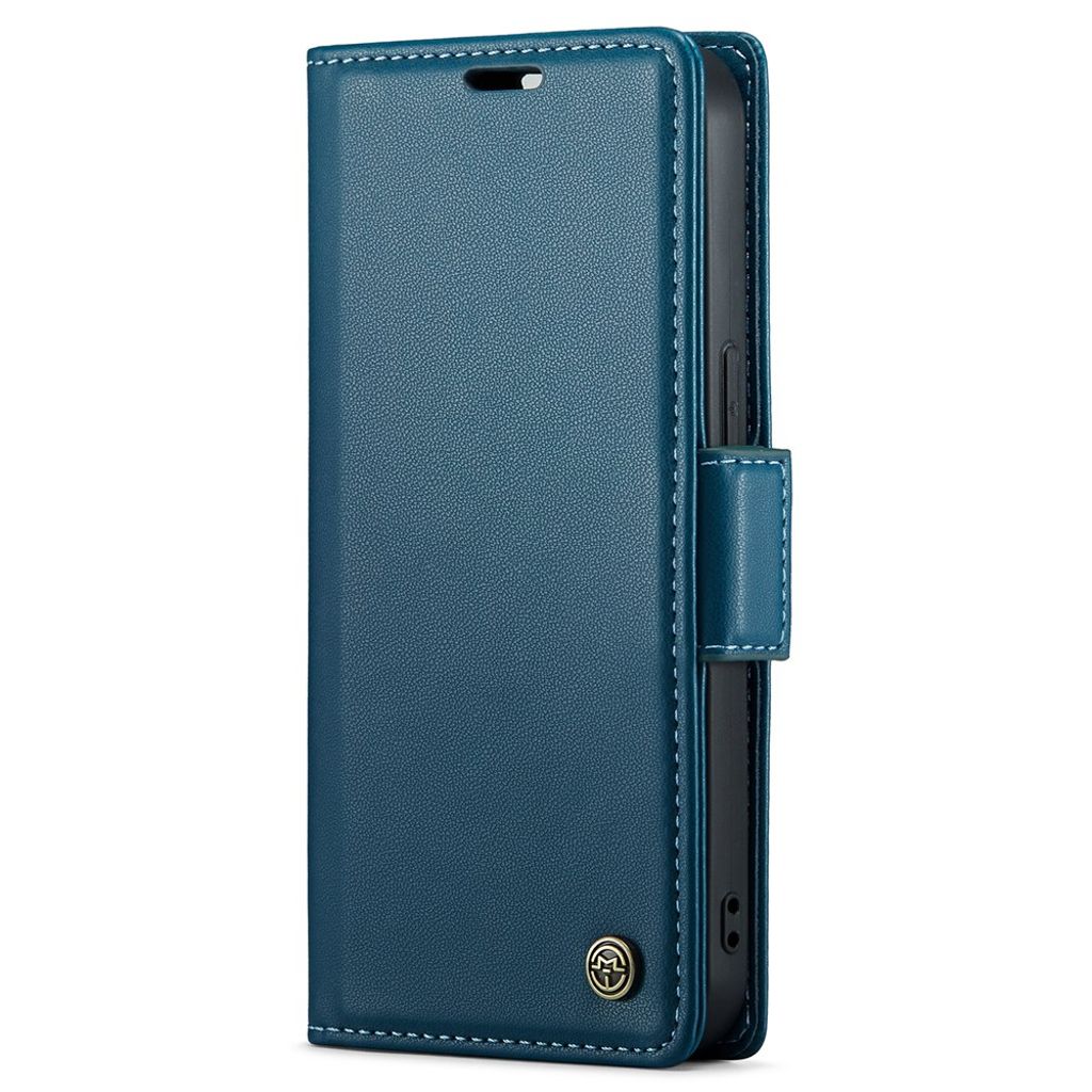 CASEME iPhone 15 Wallet Cover RFID Blocking 3 Card Slots - Blue
