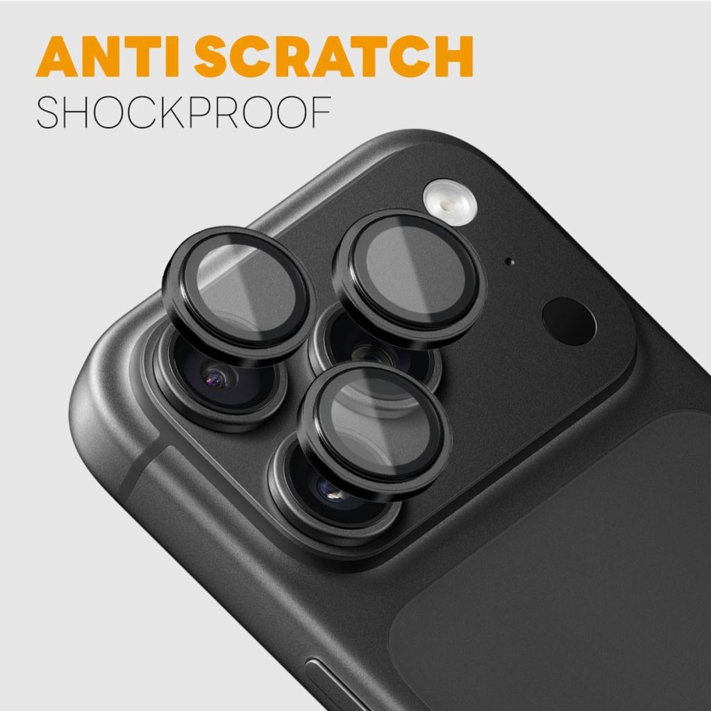NORTHJO iPhone 18 Pro/18 Pro Max Linssinsuoja Karkaistu Lasi - Musta