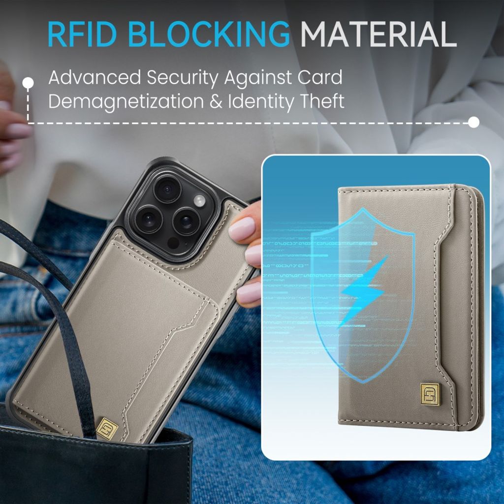 AUTSPACE iPhone 12 Pro Max Cover med Kortplads - Grå