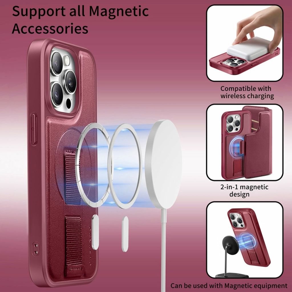 CASENEO iPhone 15 Pro Max Kotelo - Punainen