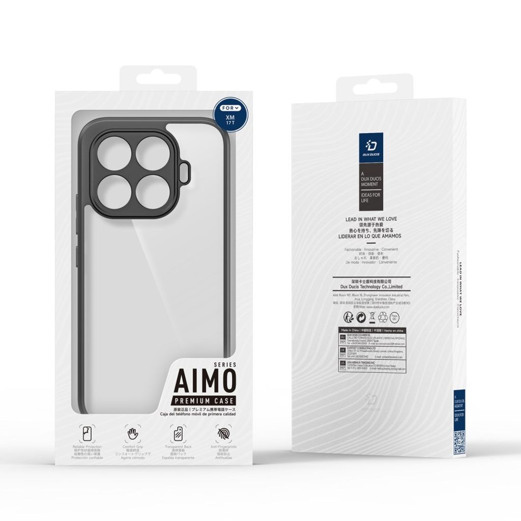 DUX DUCIS Xiaomi 17T Cover med klar bagside - Sort