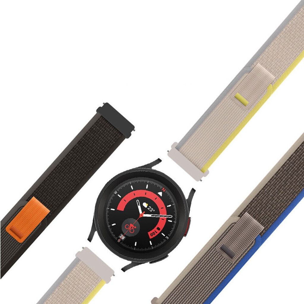 Samsung Gear S3 Frontier/Classic/Gear2 ym Nailoninen kellonranneke - Musta