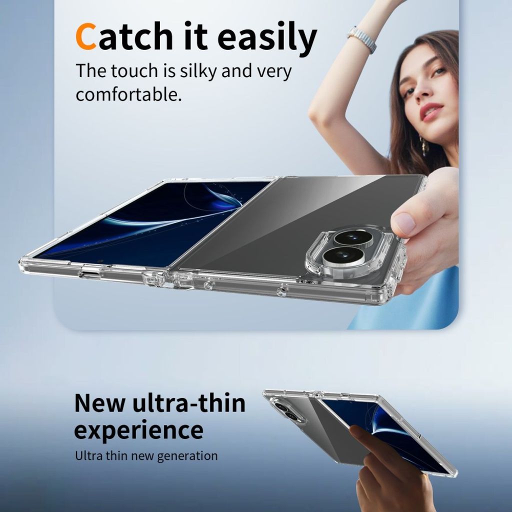 Samsung Galaxy Z Fold8 Cover med akrylbagside - Gennemsigtig