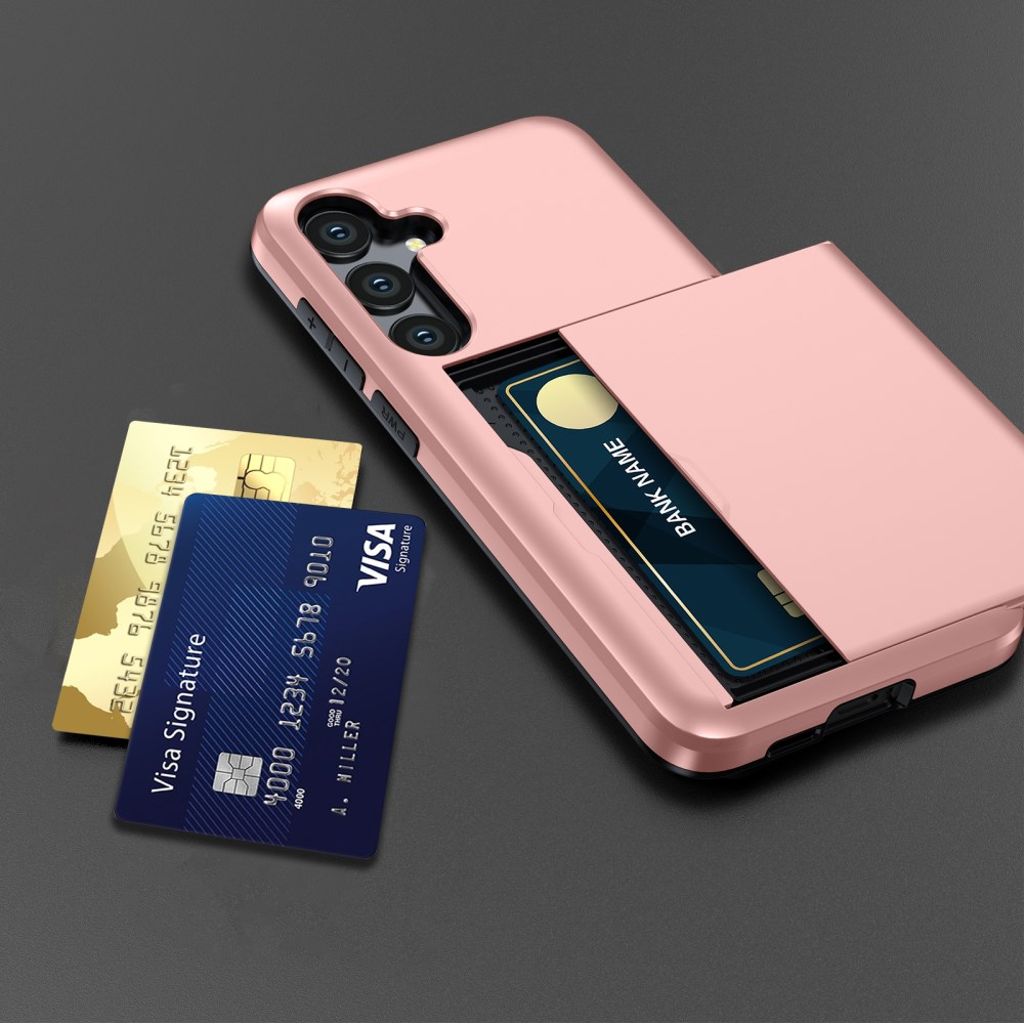 Samsung Galaxy S25 FE Skal med Kortfack - Silver