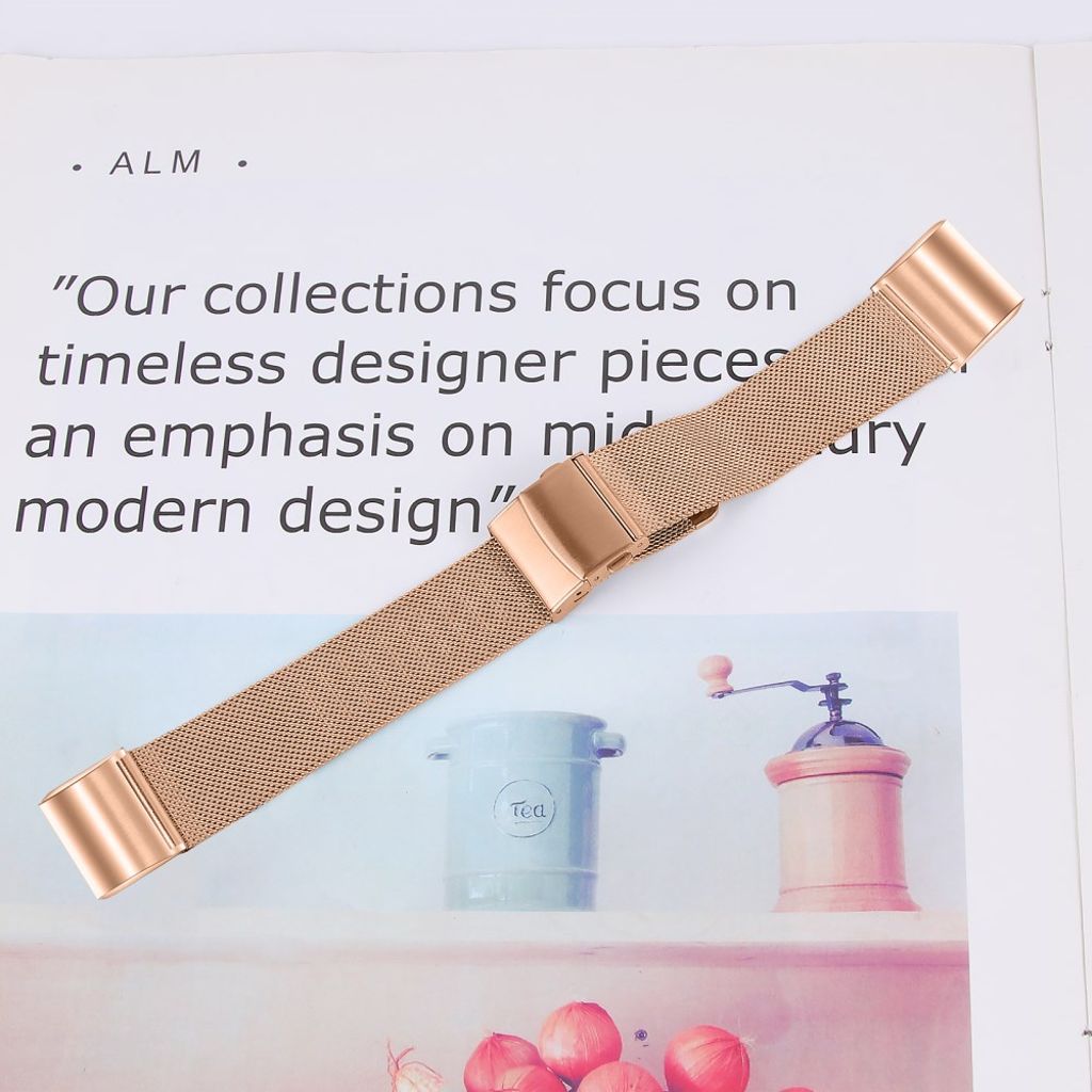 Fitbit Charge 2 Urrem Rustfrit Stål Milanese – Rose guld