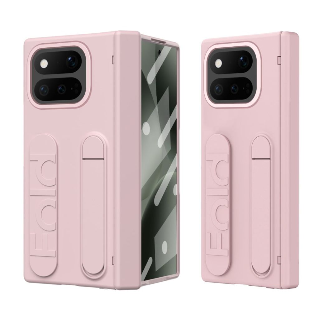 Google Pixel 11 Pro Fold Deksel med skjermbeskytter i herdet glass - Rosa