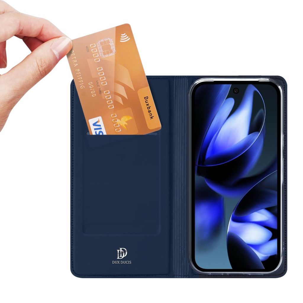 DUX DUCIS Google Pixel 10a Plånboksfodral Stativ Korthållare – Blå