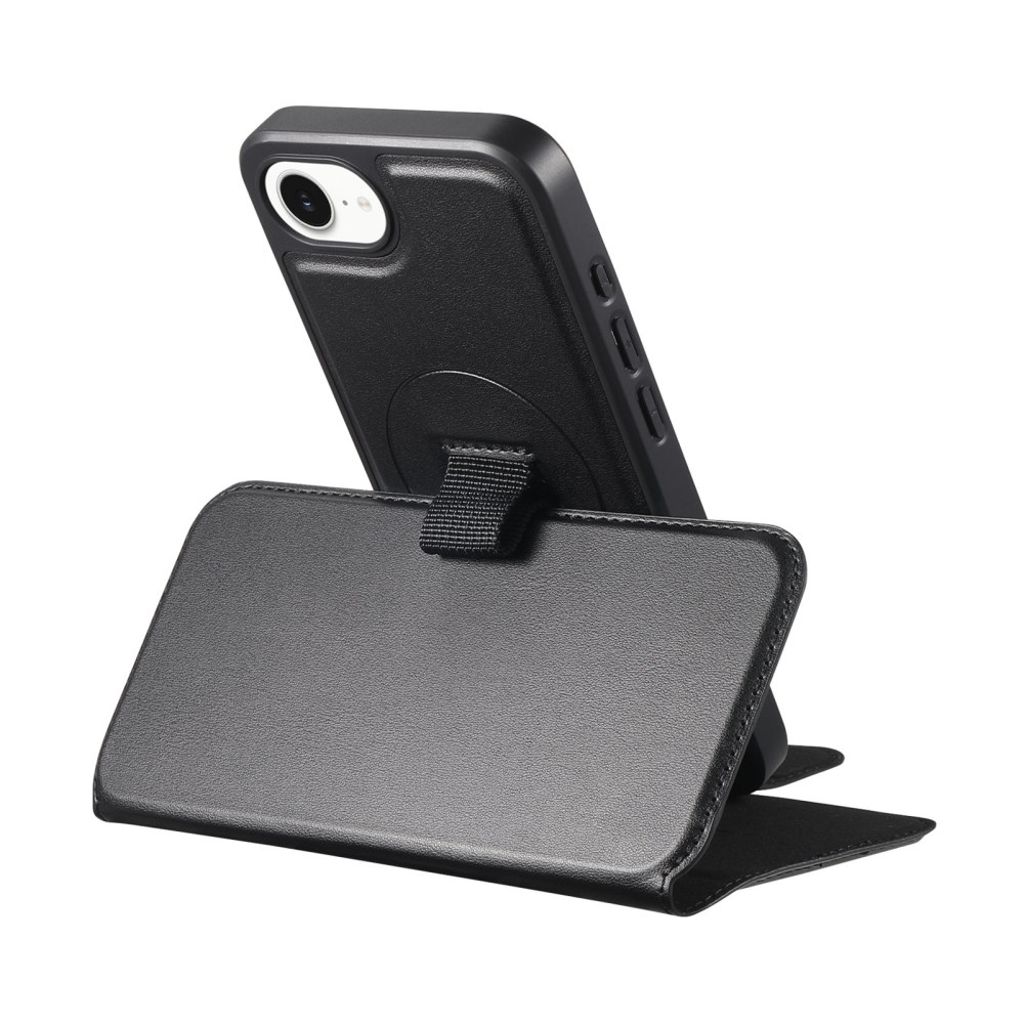 CASENEO iPhone 16e Magnetisk Lommeboketui RFID Blokkerende – Svart