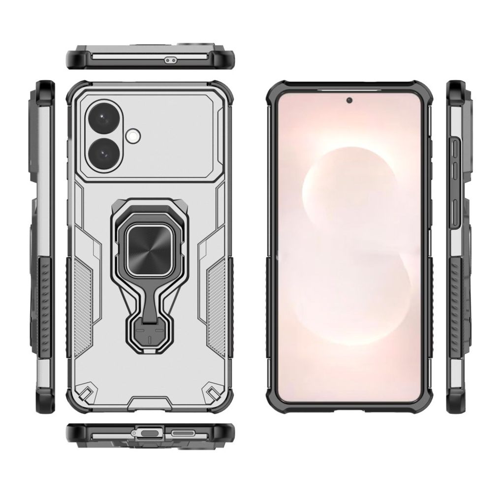 Samsung Galaxy S26 Edge Skal med Ringhållare - Grå