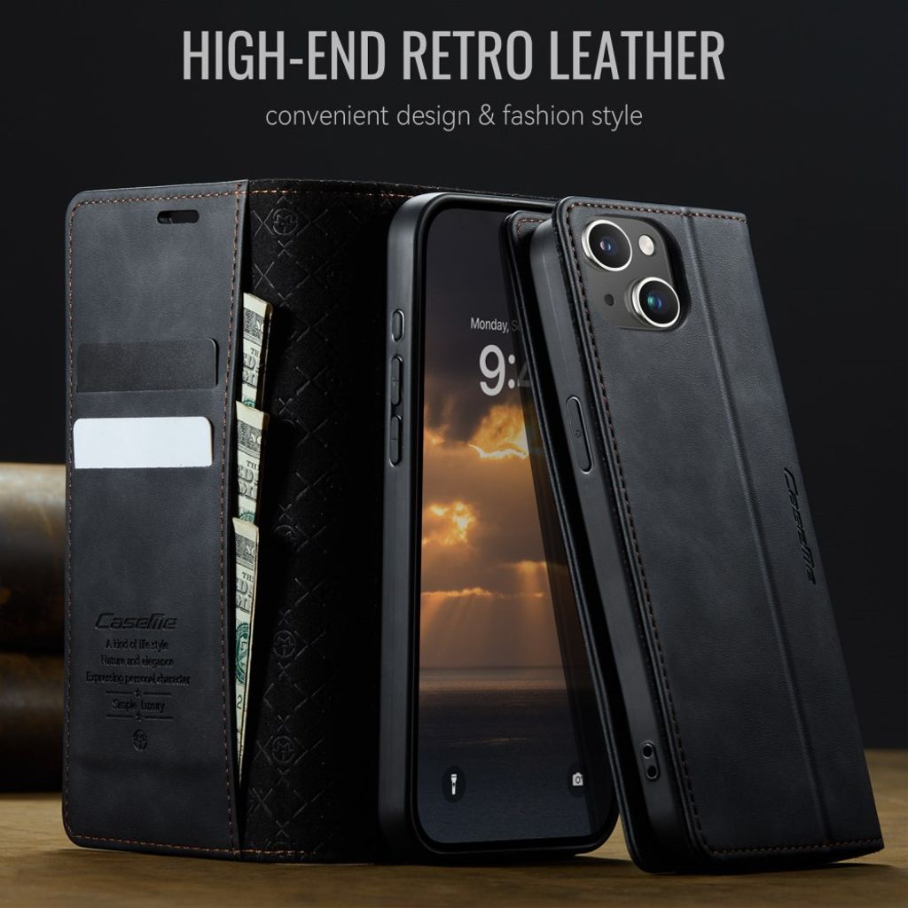 CASEME iPhone 13 mini Plånboksfodral RFID-blockerande – Svart