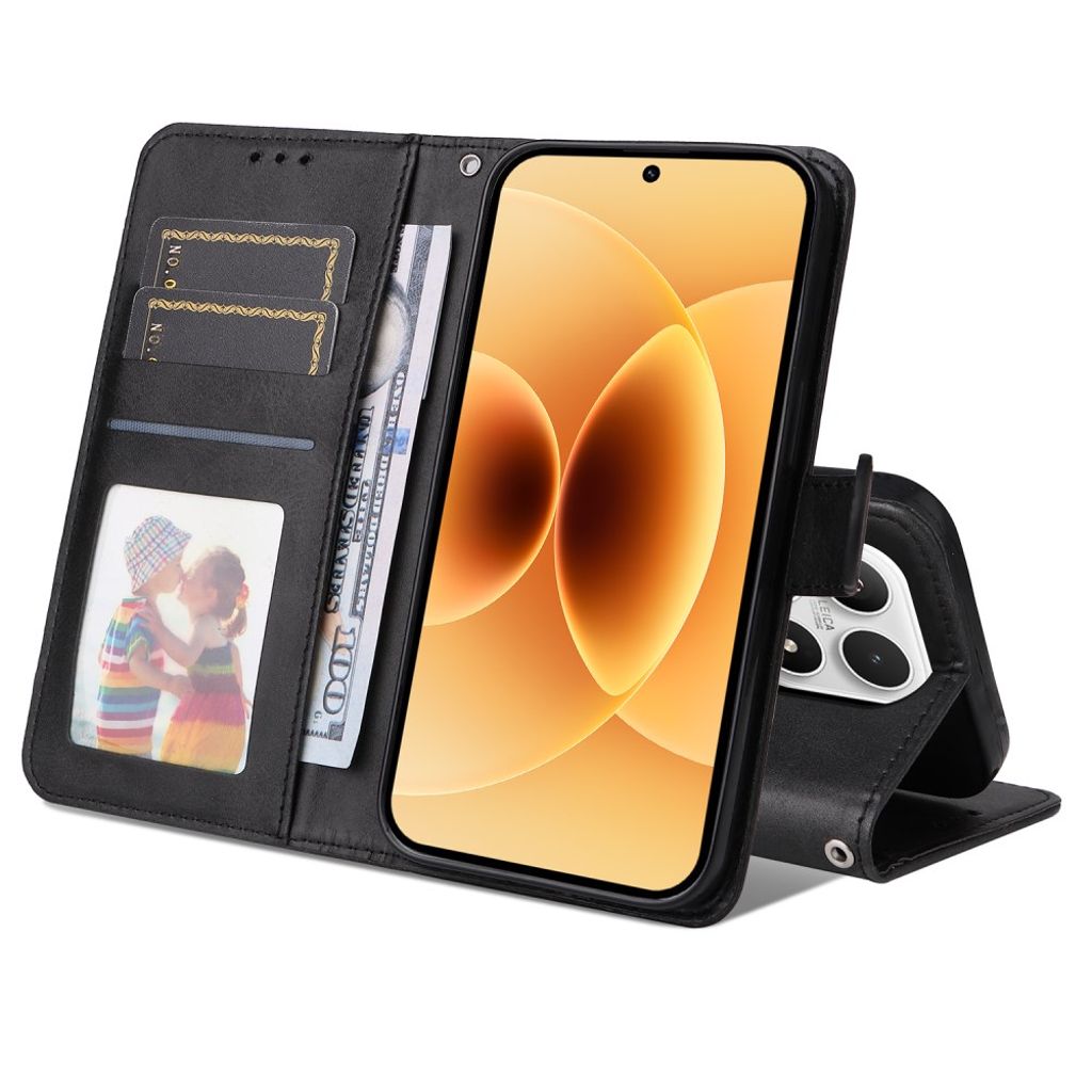 Xiaomi 17 Lommeboketui PU-lær - Svart