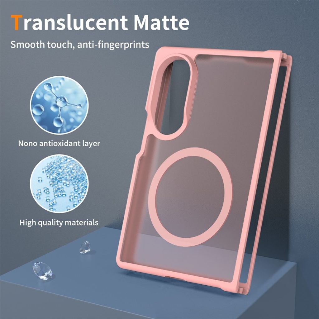 Samsung Galaxy Z Fold8 MagSafe cover med akrylbagside - Lyserød