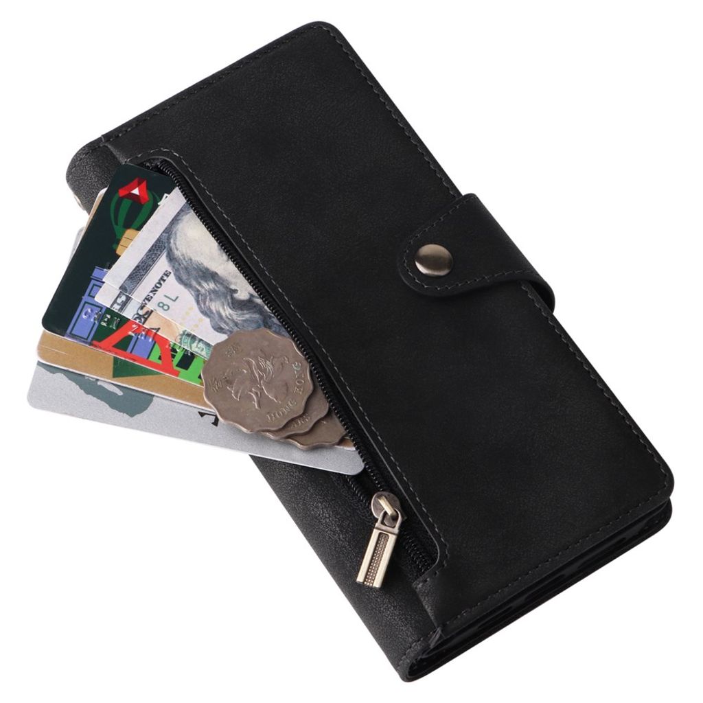 iPhone 12 Pro Max Kotelo Jalusta - Musta