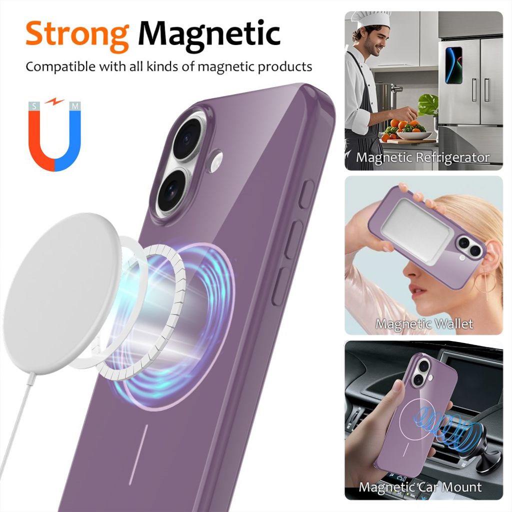 iPhone 17 MagSafe-kompatibelt Skal med Bärrem - Lila