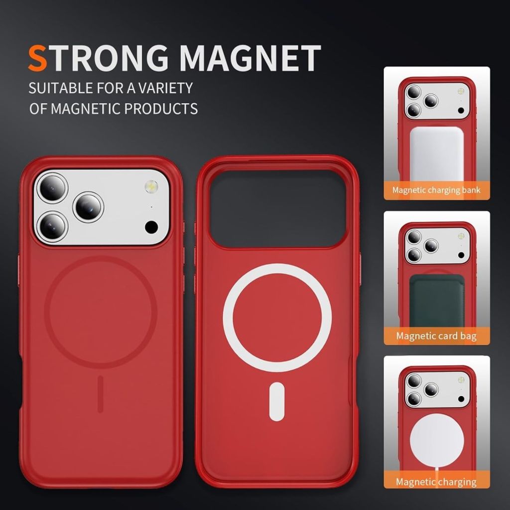 iPhone 18 Pro/17 Pro MagSafe Deksel - Rød