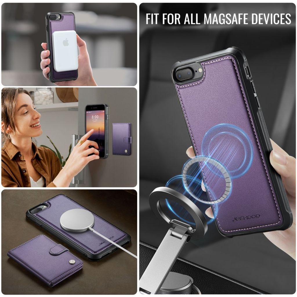 JEEHOOD iPhone 7 Plus / 8 Plus Cover med MagSafe - Lilla