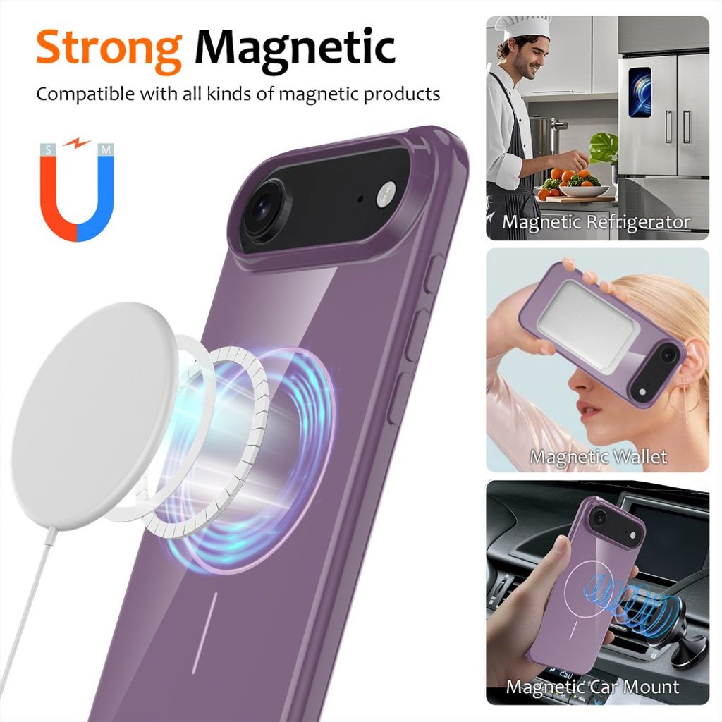 iPhone 17 Air MagSafe kompatibel Cover med Bærestrop - Lilla