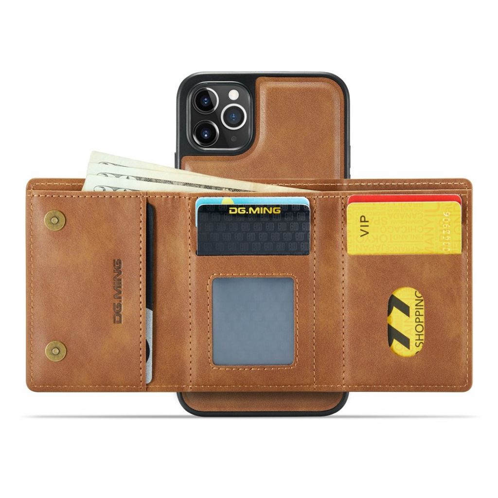 DG.MING iPhone 11 Pro Cover med Pung - Brun