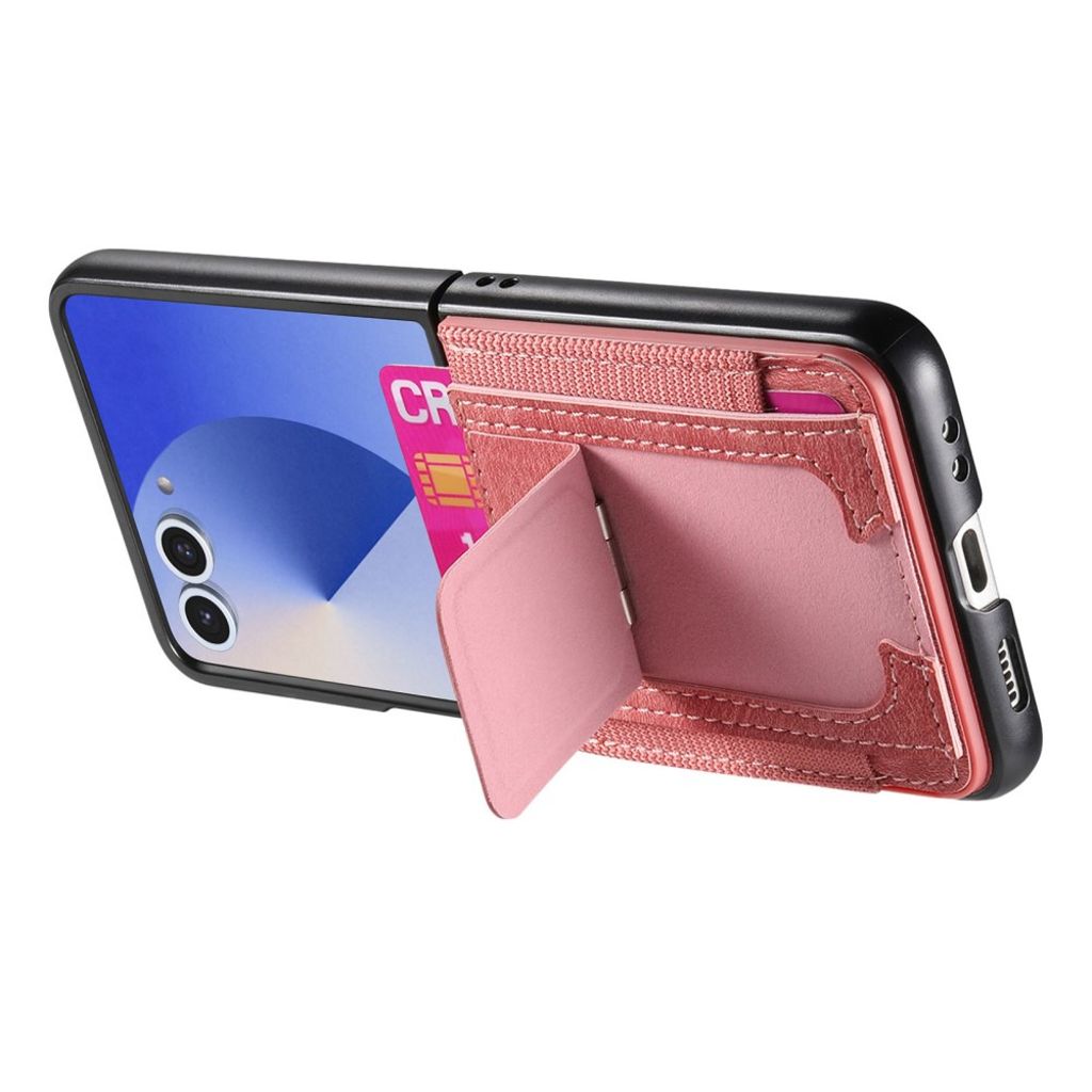 Samsung Galaxy Z Flip7 5G Cover med Kortholder - Lyserød