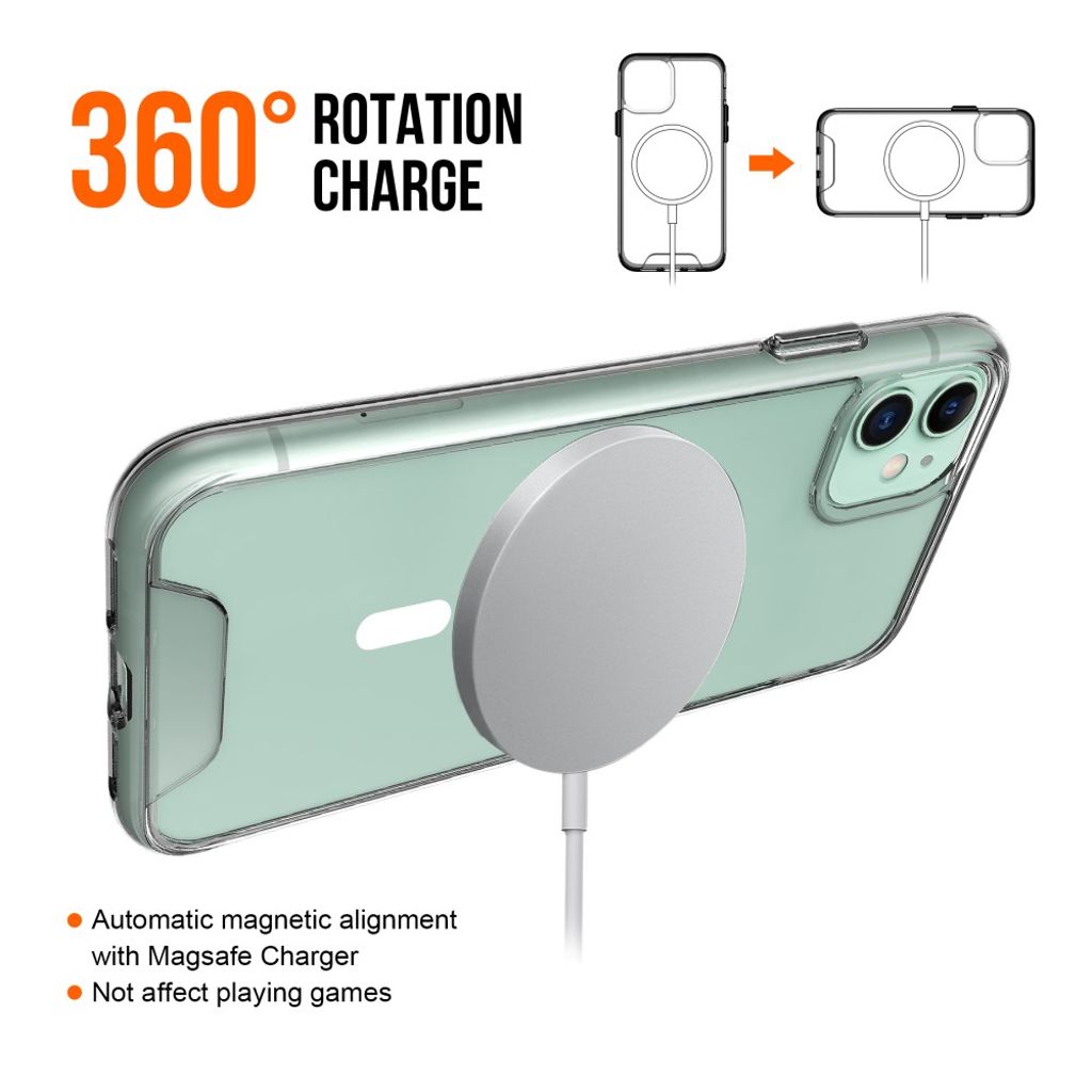 iPhone 11 Kuori MagSafe-yhteensopiva - Läpinäkyvä