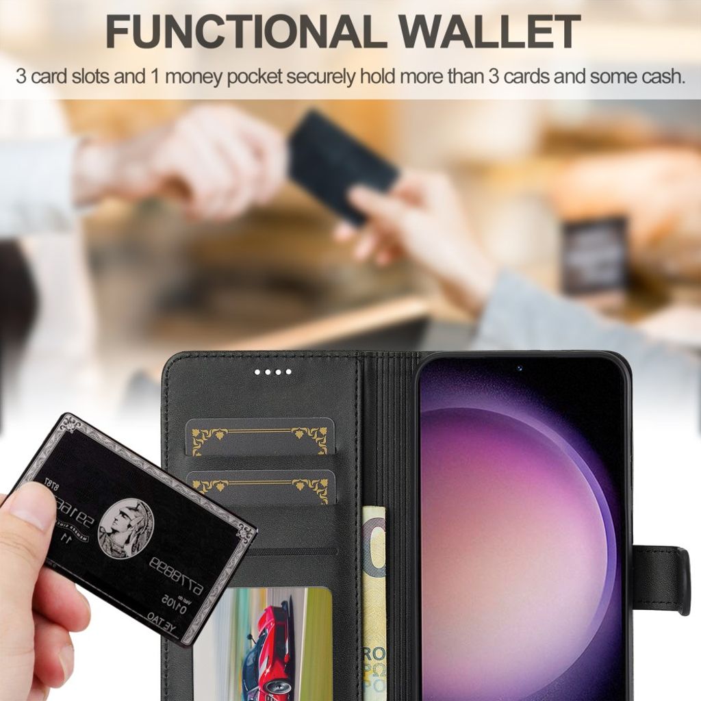 LC.IMEEKE Samsung Galaxy A37 5G Lommeboketui PU-lær - Svart