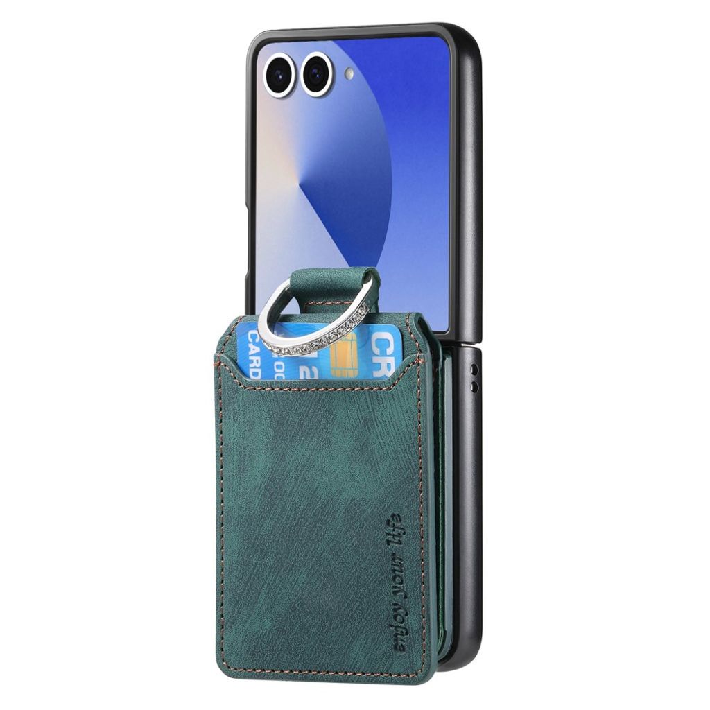 Samsung Galaxy Z Flip7 5G Cover med Ringholder - Grøn