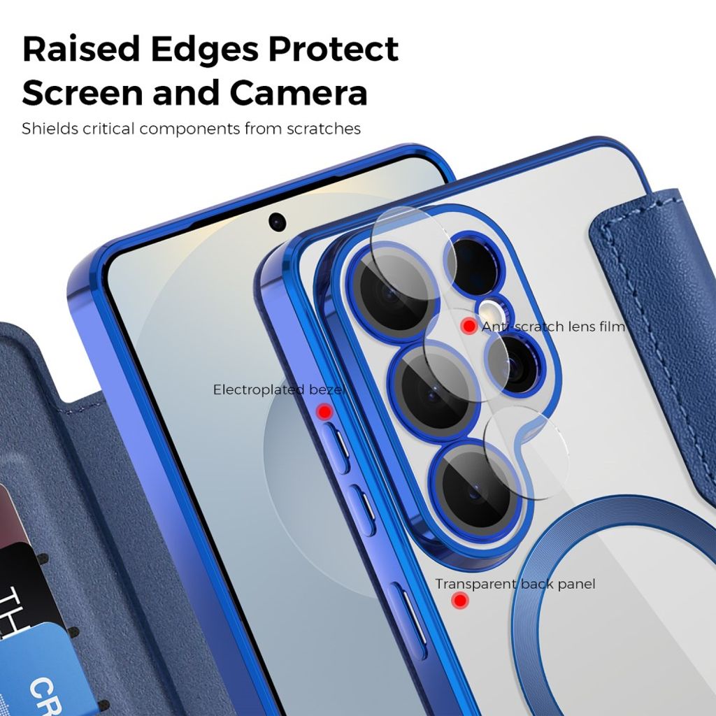 Samsung Galaxy S26 Ultra Plånboksfodral MagSafe RFID Korthållare - Blå