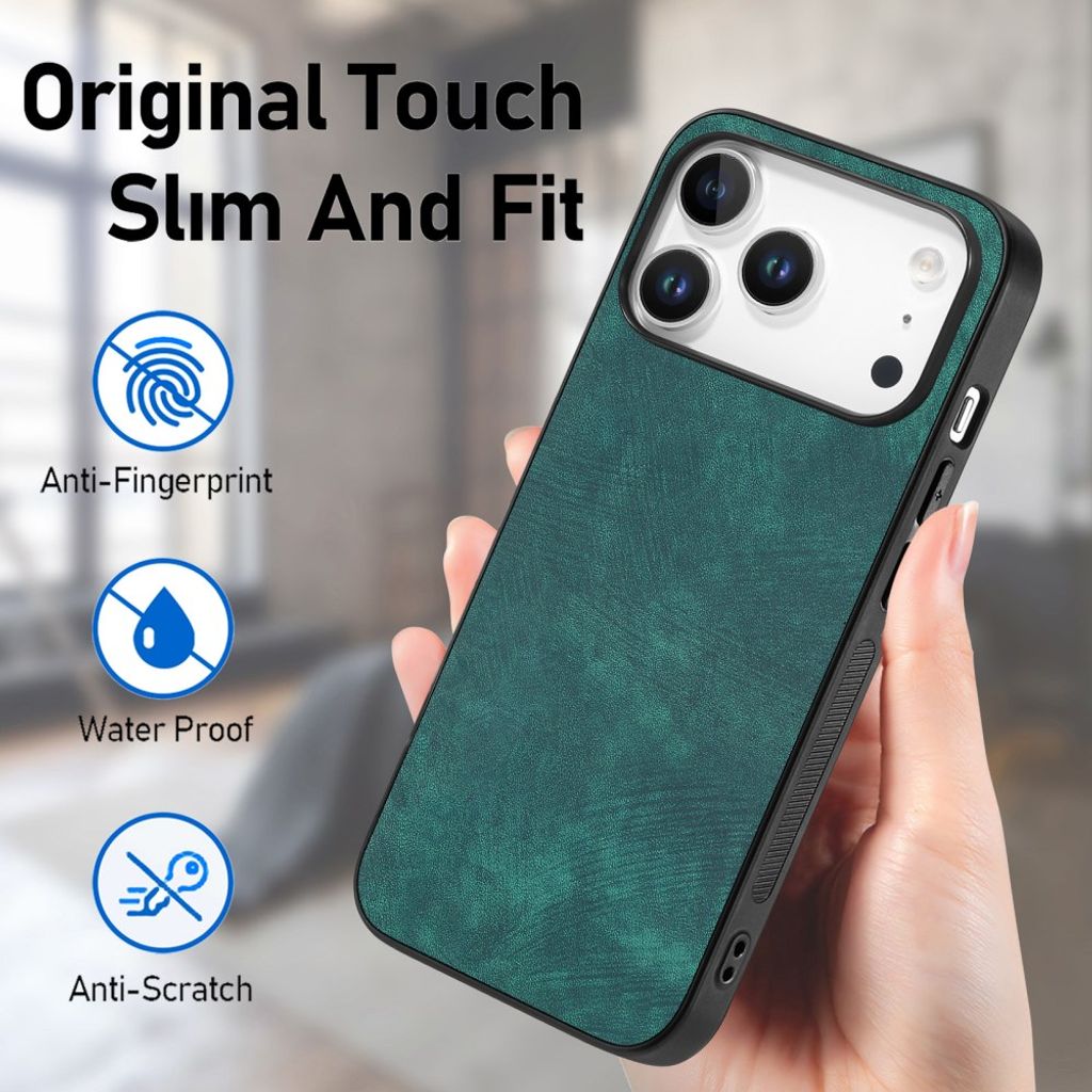 iPhone 18 Pro Max/17 Pro Max Skal i PU-läder - Grön