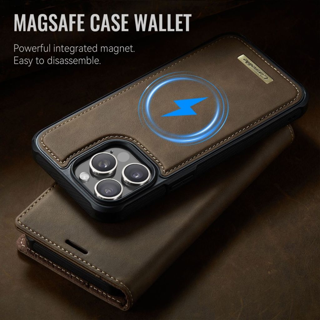 CASEME C49 iPhone 14 Pro Max Wallet Cover MagSafe RFID - Coffee