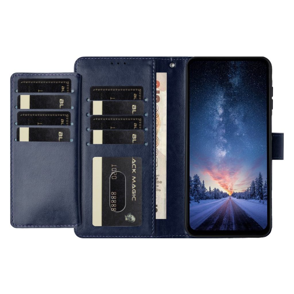 iPhone 18 Pro/17 Pro Flip Cover i PU læder - Mørkeblå