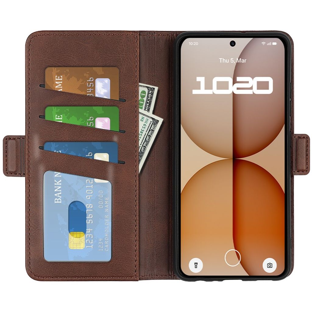 Nothing Phone (4a) Lommeboketui PU-lær - Brun