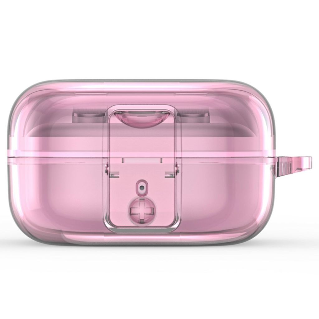 DUX DUCIS Samsung Galaxy Buds4/Buds4 Pro Kuori Metallikarabiini - Läpinäkyvä pinkki