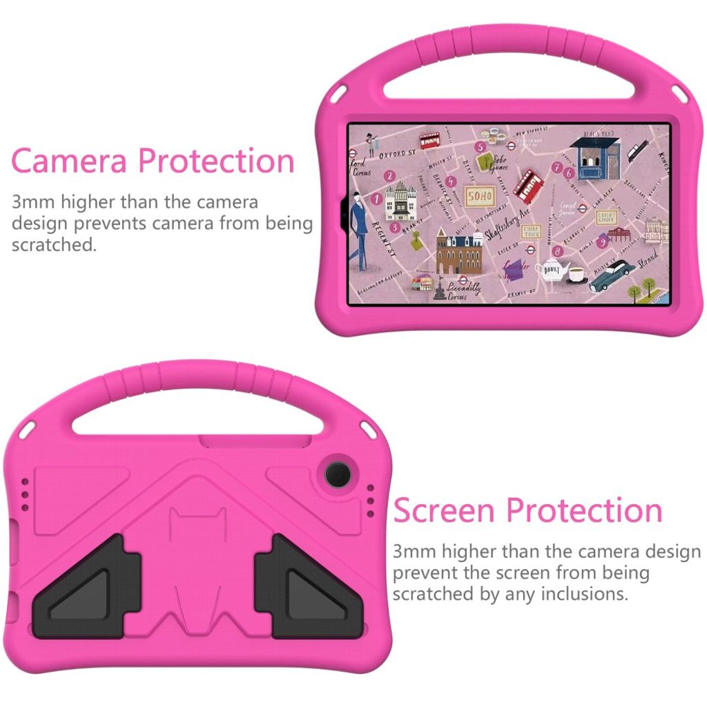 Samsung Galaxy Tab A11 / A9 deksel med håndgrep - rosa